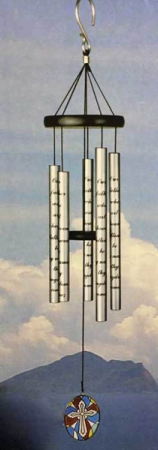 Wind chimes with a stained glass sail...Amazing  grace, Memories become a treasure, The Lord's Prayer and Tears  (WE will pick one in stock...or you can specify on line in special instruction area. )