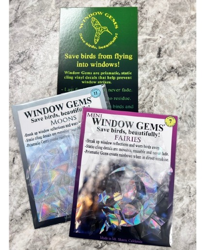 Window Gems / 2 packs Save Birds from Flying into Windows!