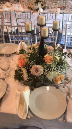 Wine Bottle Love Centerpiece