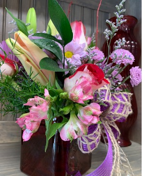 Wine Roses Rose & Lily