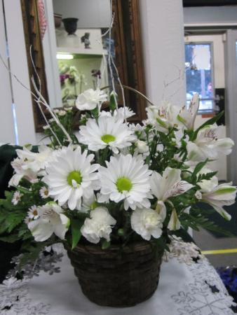 Winter Basket Wicker Basket Arrangement