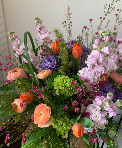Winter Bright and Cheery Vase Arrangement 