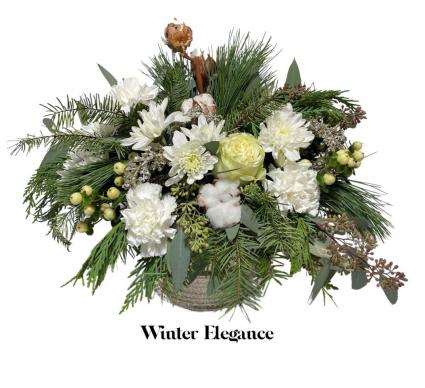 Winter Elegance Container Arrangement
