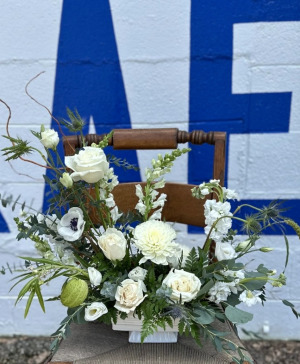 Winter White  all white arrangement 