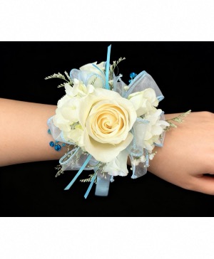 Winter White Hand Corsage