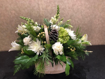 Winter Wonderland Basket arrangement