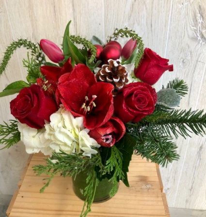 Winter's Jubilation Bouquet All Around Vase