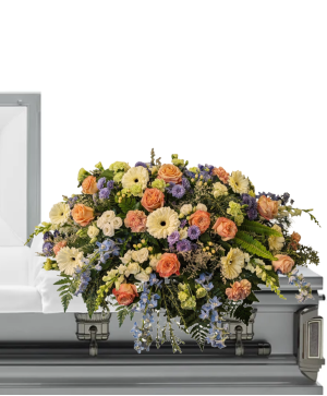 Winter's Sunrise Casket Spray