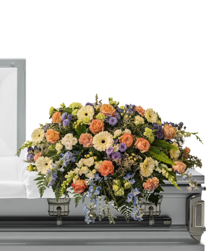 Winter's Sunrise Casket Spray