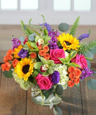 Wish Happiness assorted flowers