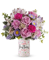 Wishing Birthday With Lavender Bouquet Birthday Design Vase