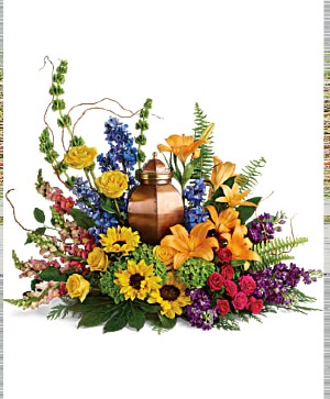 With All Our Hearts Cremation Tribute sympathy arrangements