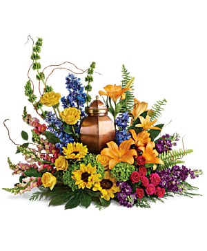 With All Our Hearts T282-4A Memorial Flowers
