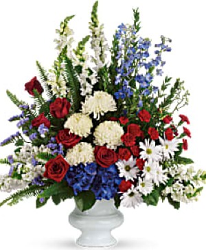 With Distinction Bouquet Sympathy Urn