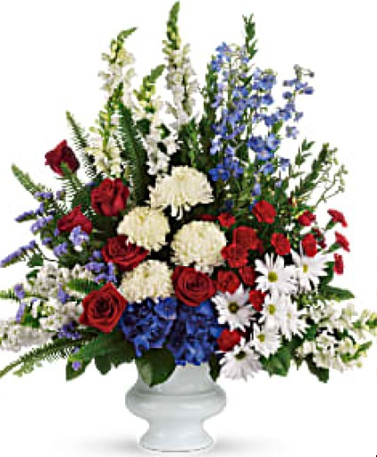 With Distinction Bouquet Sympathy Urn