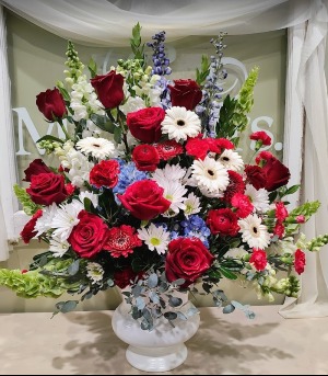 With Honor Arrangement Flower Arrangement
