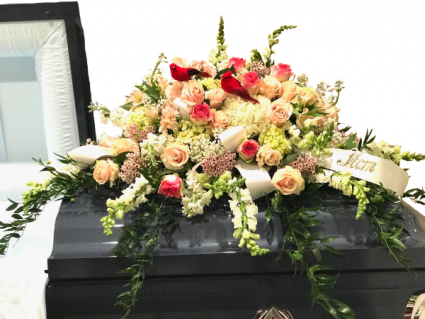 "With You Always" Cardinal Bird Casket Spray