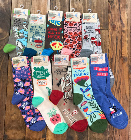 Women's Blue Q Socks 