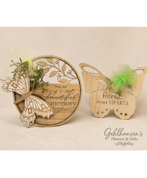 Wood Butterfly Plaque 
