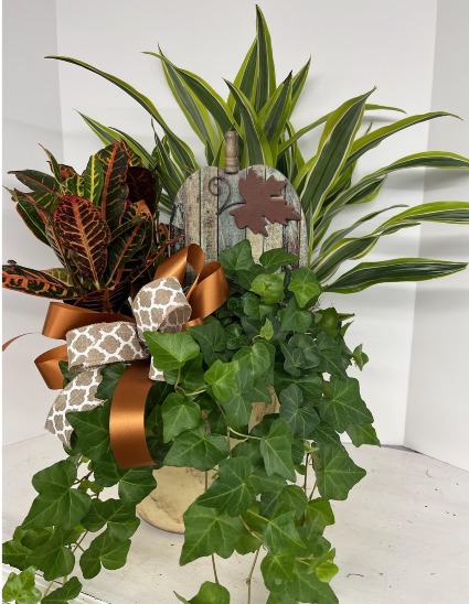 WOOD PUMPKIN  PLANTER