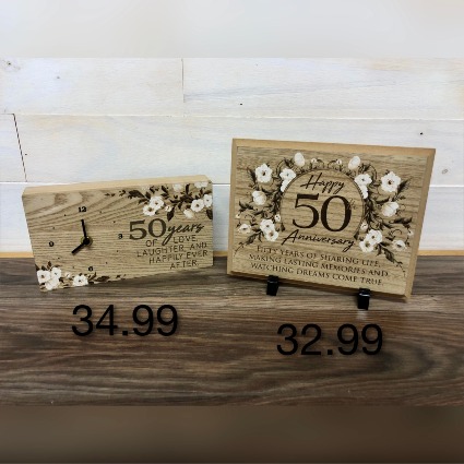 Wooden 50 Years Anniversary 