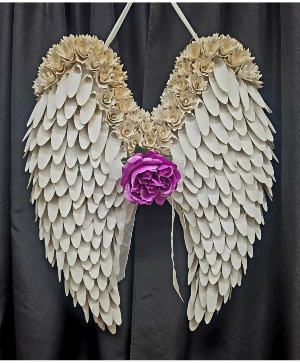 WOODEN ANGEL WINGS HANGING WINGS