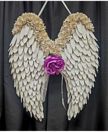 WOODEN ANGEL WINGS HANGING WINGS
