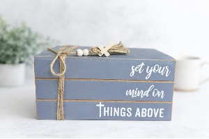 Wooden Book-Set your mind on THINGS ABOVE Gift Item