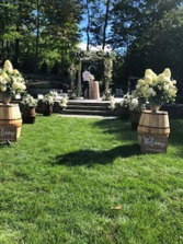 wooden chuppah and barrel   chuppah