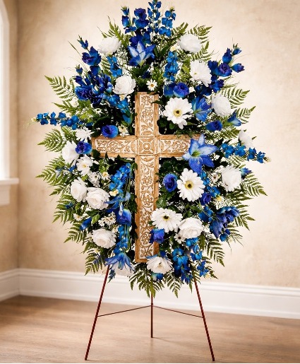Wooden Cross Spray Funeral