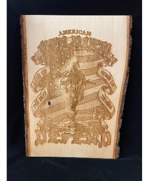 Wooden Laser  Plaque