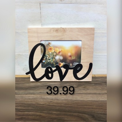 Wooden Love Frame  