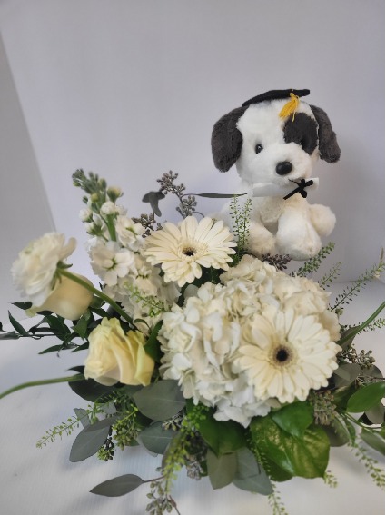 "Woof"... No More Tuition Payments Floral Arrangement