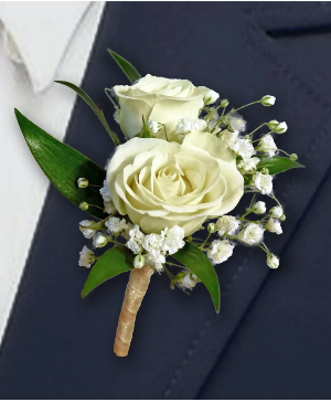 Wrapped Boutonniere Wrapped Pin on Boutonniere