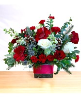 Wrapped in Christmas Vase Arrangement