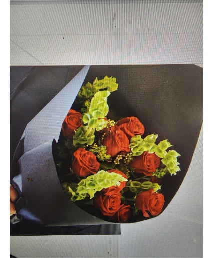 Wrapped Red Roses 