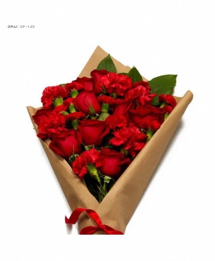 Wrapped romantic roses  