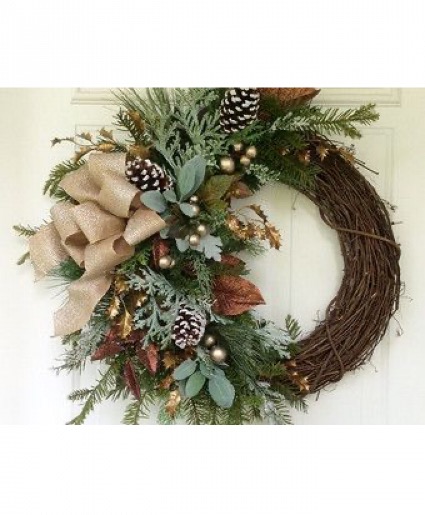 Grapevine & Evergreen Wreath 