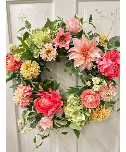 Wreath of Sherbert  Wreath/ Silk