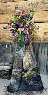 Wreath & Throw combo sympathy keepsake