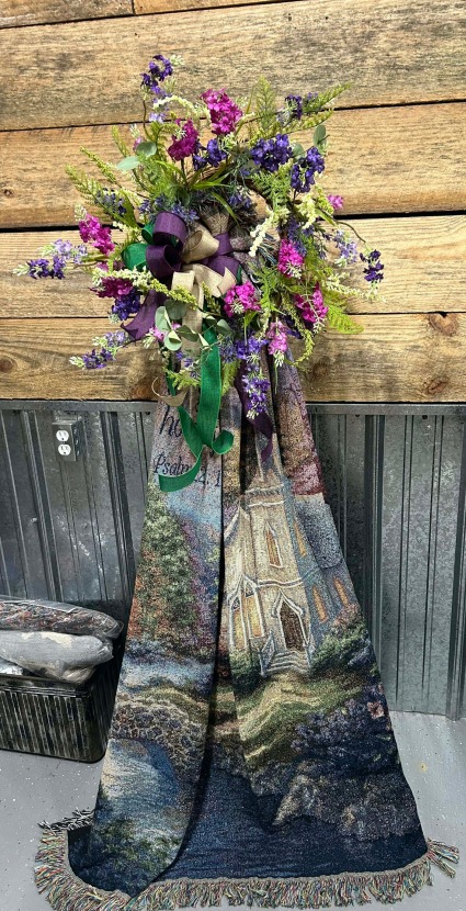 Wreath & Throw combo sympathy keepsake