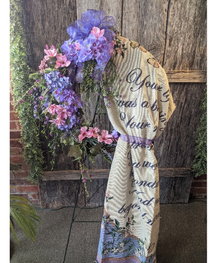 Wreath with afghan 