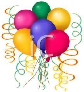 6 Mixed Color Latex Balloons with a  (LB) weight, can add to arrangements, or send alone.