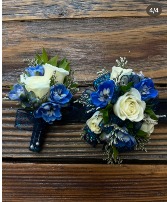 Wrist Corsage & Boutonniere Set Pick Your Colors