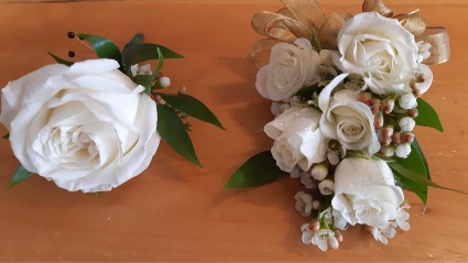 Wrist Corsage and Boutionniere  