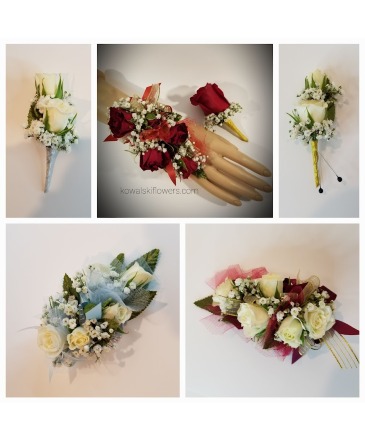 Wrist Corsages & Boutonniers Prom-Sr. Ball in Whitesboro, NY | KOWALSKI FLOWERS INC.