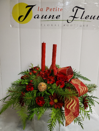 Merry Christmas  candle colors may vary due to supply