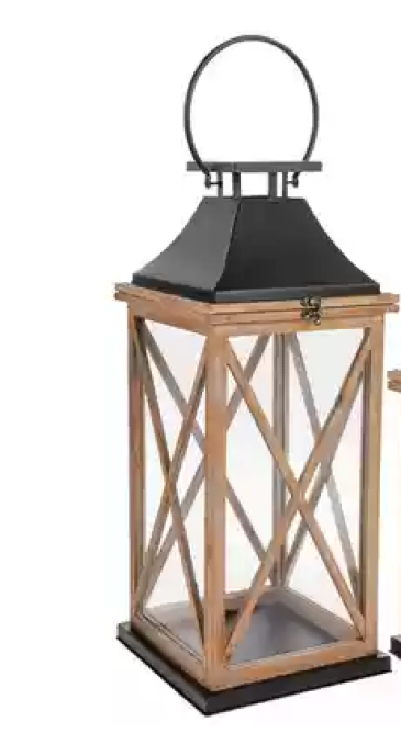 XL Whitewash Farmhouse Wood Lantern  in Jackson, OH | Lenni B. Blooms