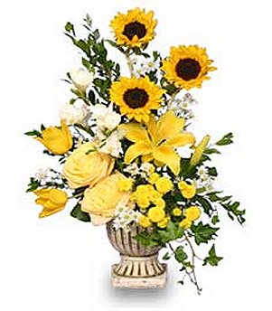 RADIANT YELLOW Urn Arrangement