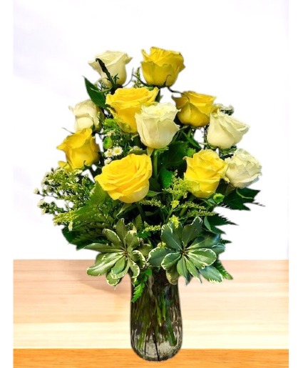 Wild Mustard Dozen Vase Arrangement 